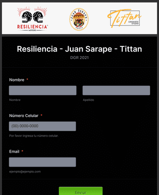 Form Templates: Resiliencia Juan Sarape Tittan