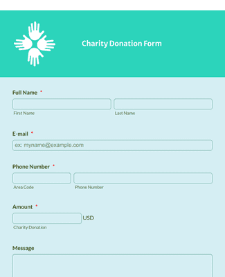 Responsive Charity Donation Form