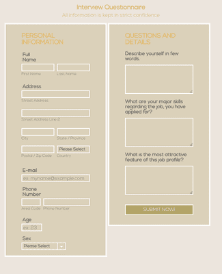 Web Design Interview Form Template | Jotform