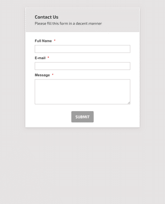 Form Templates: General Inquiry Contact Form