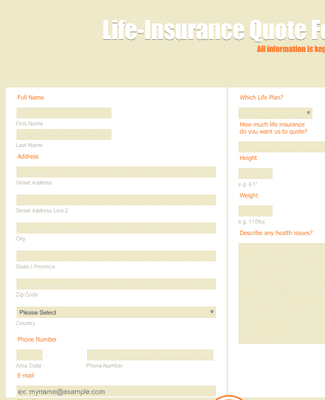 Insurance Form Layout Insurance Policy Information Format Form Template | Jotform
