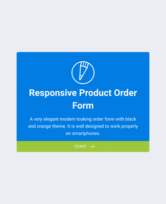 Responsive Product Order Form