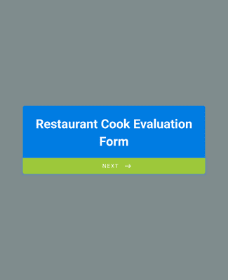 Restaurant Cook Evaluation Form