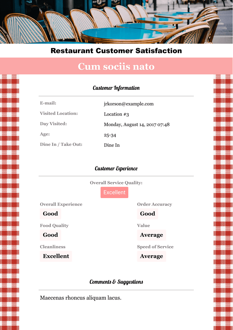 research proposal on customer satisfaction in restaurants