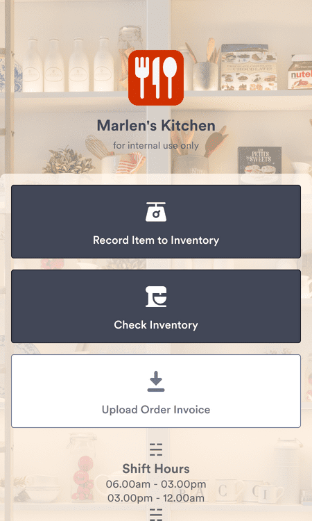 Restaurant Food Inventory App