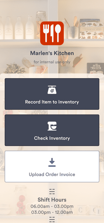Restaurant Food Inventory App
