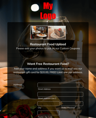 Form Templates: Restaurant Food Photos
