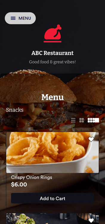 Restaurant Mobile App Template Jotform