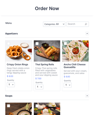 Restaurant Order Form