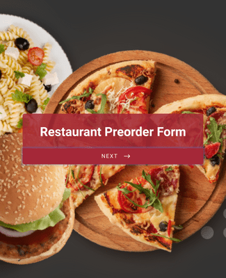 Restaurant Preorder Form Template Jotform
