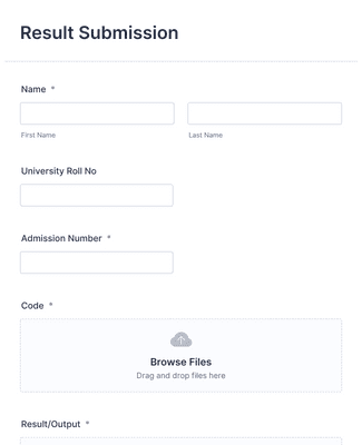 Result Submission Form Template | Jotform