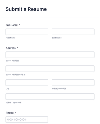 Quick And Easy Job Application Form Template Jotform