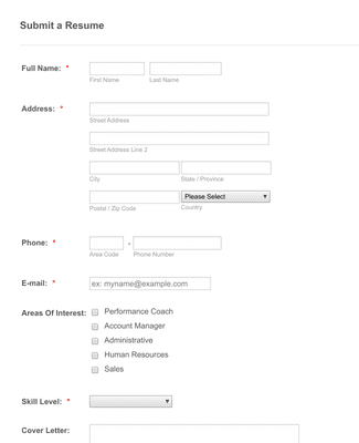 Landscaping Job Application Form Template | JotForm