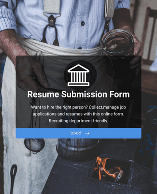 Form Templates: Resume Collection Form