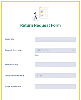 Return Request Form Template | Jotform