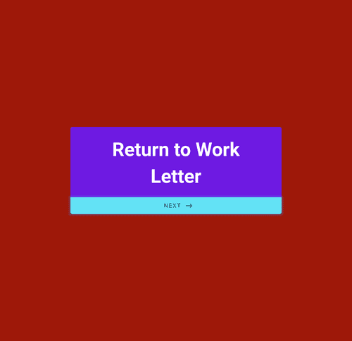Form Templates: Return To Work Letter