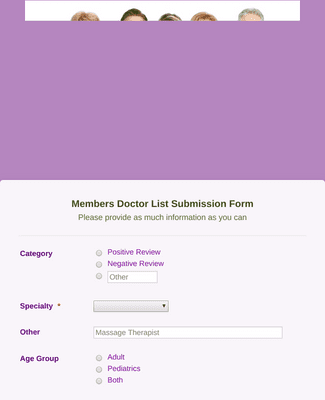 Form Templates: Reviewed Doctors Form