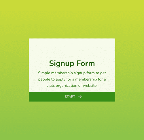 Form Templates: Role Play Application Form
