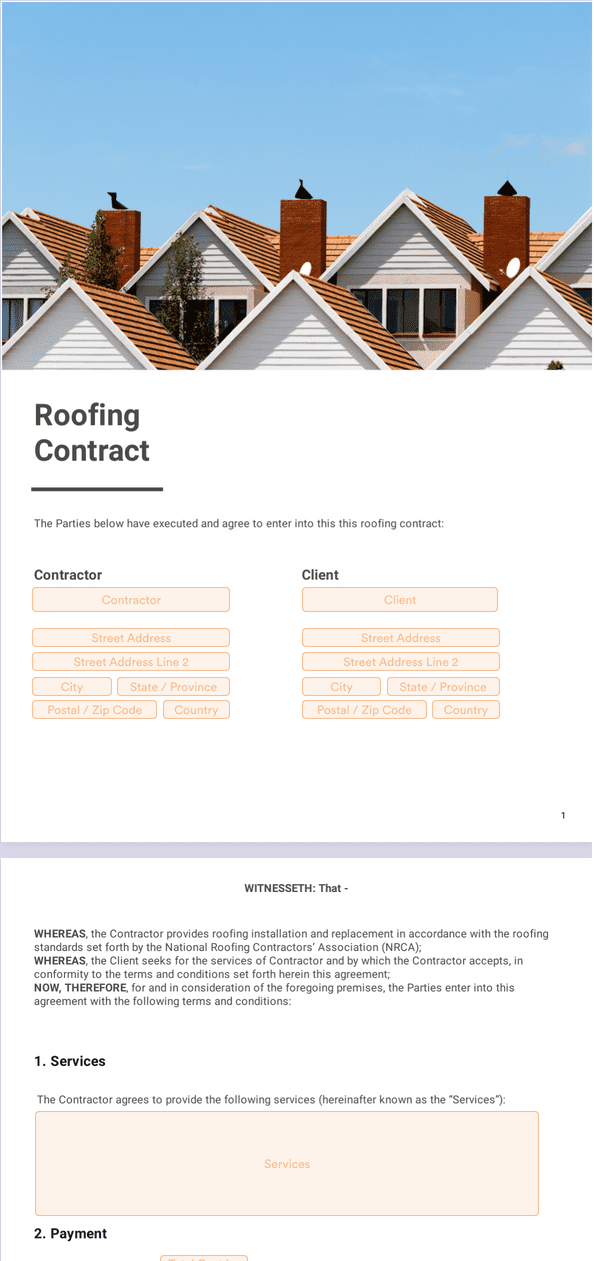 Roofing Contract