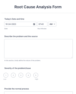 Root Cause Analysis Form Template | Jotform