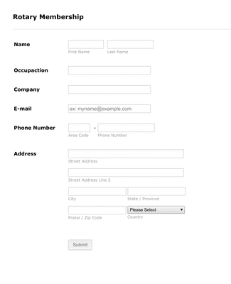 Rotary Membership Form
