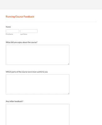 TEMPLATE - COURSE EVALUATIONS Form Template | Jotform
