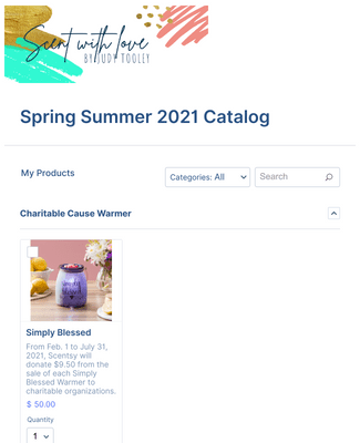 Form Templates: s/s 2021 Scentsy Preorder Form 