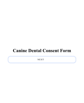 Form Templates: SAH Canine Dental Consent Form