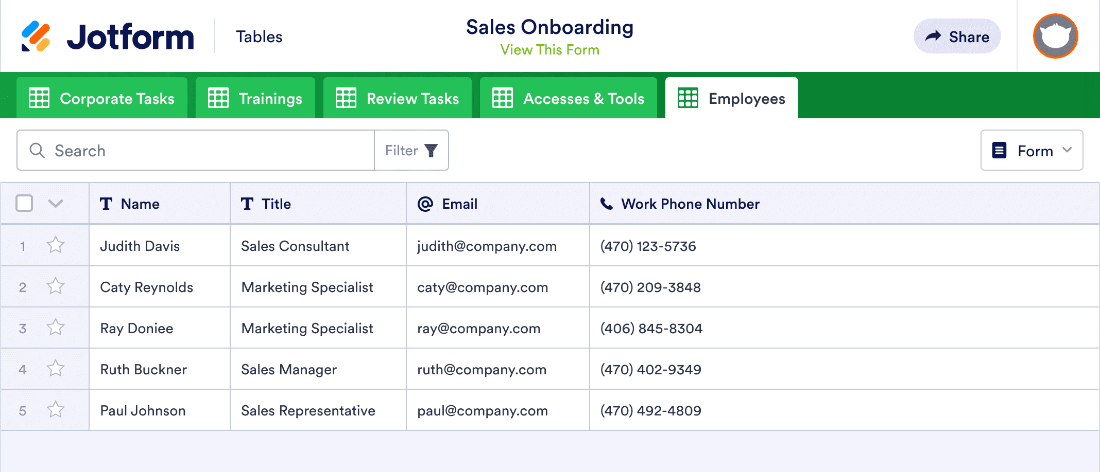 Sales Onboarding