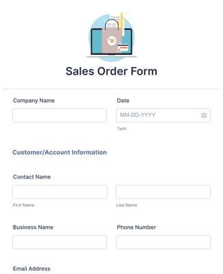 Sales Order Form