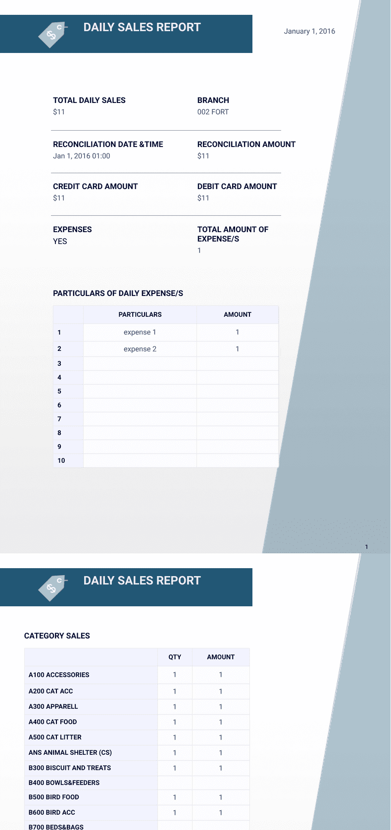Excel Sales Report Template