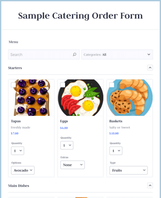 catering services order form template | jotform Images... Sample Catering Order Form Template | Jotform