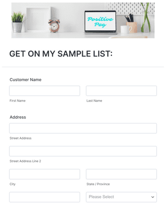 Form Templates: Sample Request