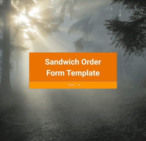 Form Templates: Sandwich Order Form Template