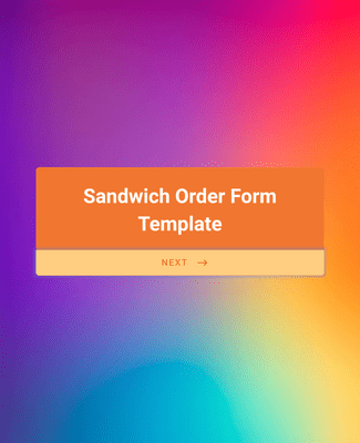 Sandwich Order Form Template