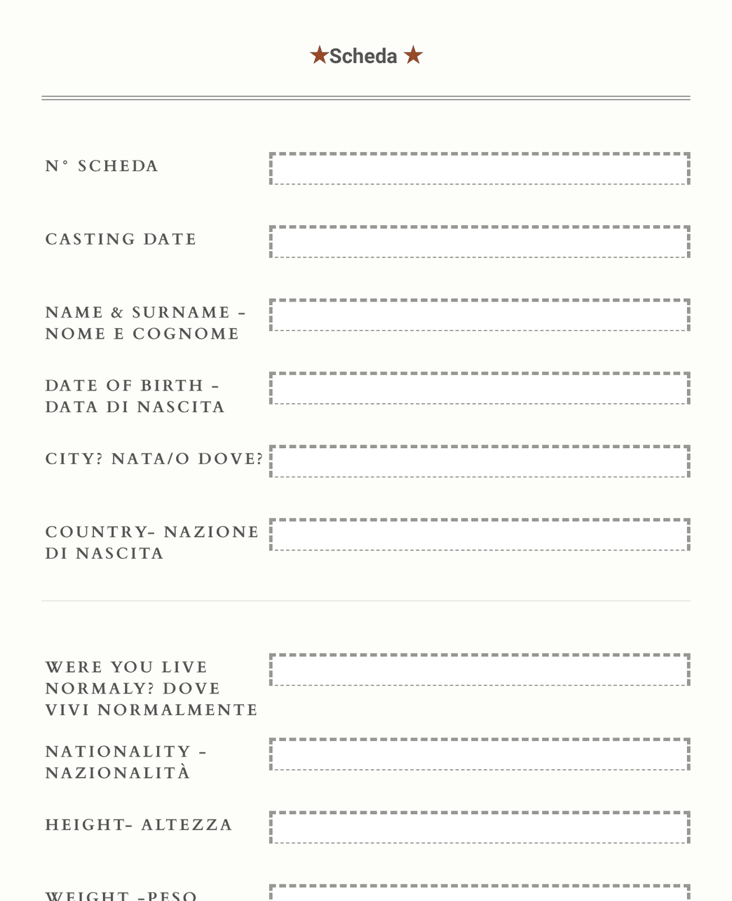 Scheda Template Modulo | Jotform