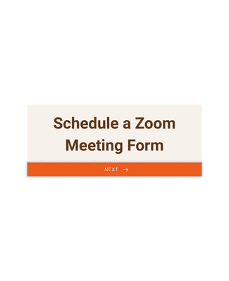 Form Templates: Schedule A Zoom Meeting Form