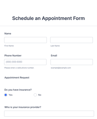 Schedule an Appointment Form