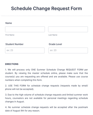 assignment change form