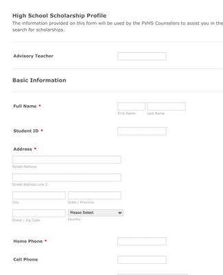 Scholarship Apply Form Template | Jotform