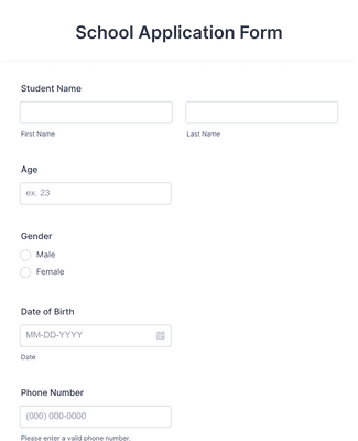 School Club Application Form Template | JotForm