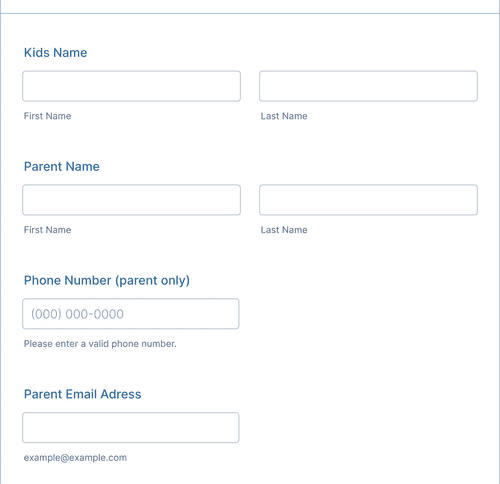 School Competition Entry Form Template | Jotform