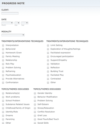 SCHOOL COUNSELING PROGRESS NOTE Form Template | Jotform