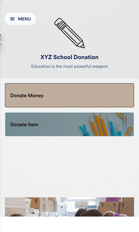 School Donation App