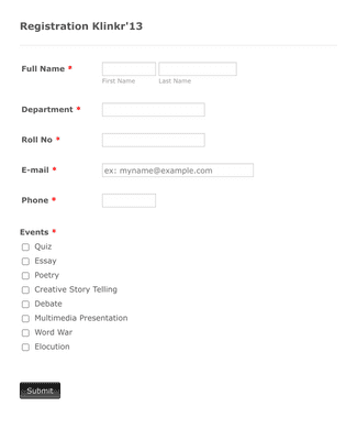 School Event Registration Form Template | Jotform