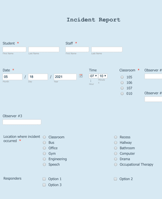 Student Infraction Report Form Template | JotForm