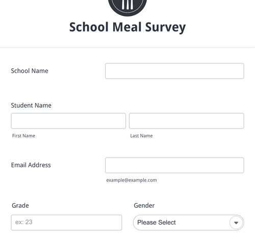 School Meal Survey Form Template | Jotform