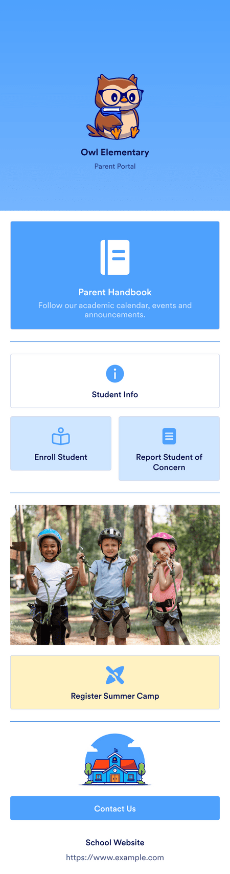 Template school-parent-app