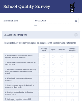 School Quality Survey Form Template | Jotform