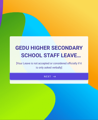 Form Templates: School Staff Leave Form